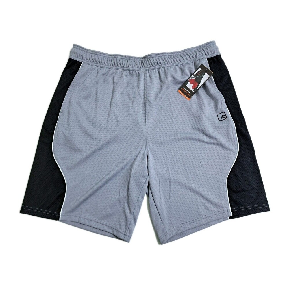 AND1 Fashion Basketball Shorts Men’s Size 2XL Gray Black 10" Inseam Mesh NEW